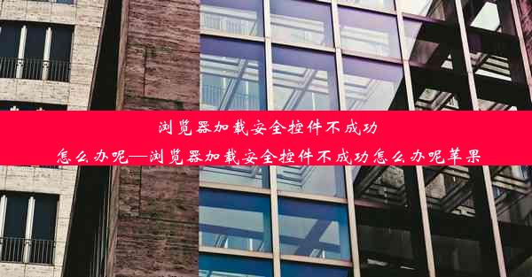 浏览器加载安全控件不成功怎么办呢—浏览器加载安全控件不成功怎么办呢苹果