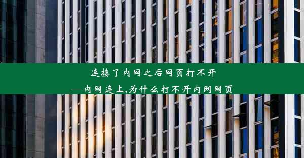 连接了内网之后网页打不开—内网连上,为什么打不开内网网页