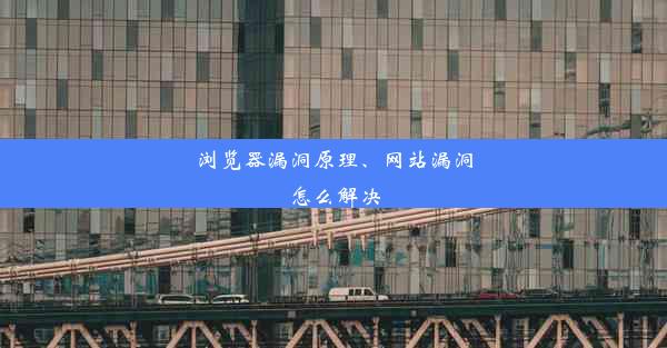 浏览器漏洞原理、网站漏洞怎么解决