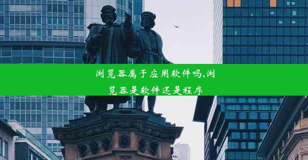 浏览器属于应用软件吗,浏览器是软件还是程序