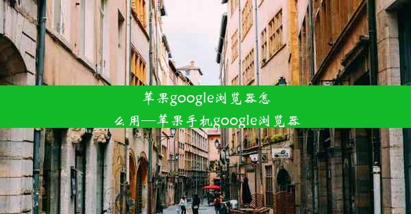 苹果google浏览器怎么用—苹果手机google浏览器