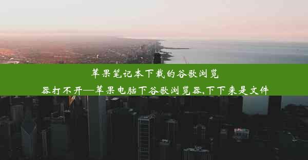 苹果笔记本下载的谷歌浏览器打不开—苹果电脑下谷歌浏览器,下下来是文件