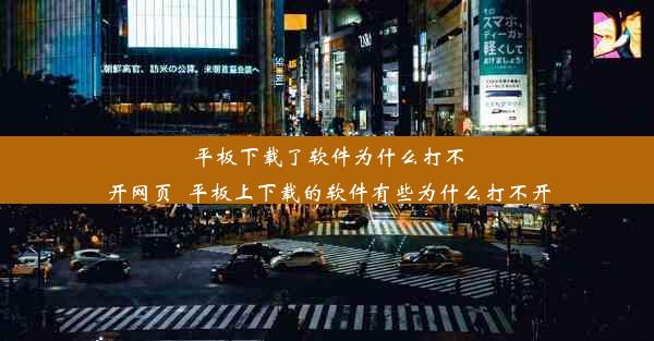 平板下载了软件为什么打不开网页_平板上下载的软件有些为什么打不开