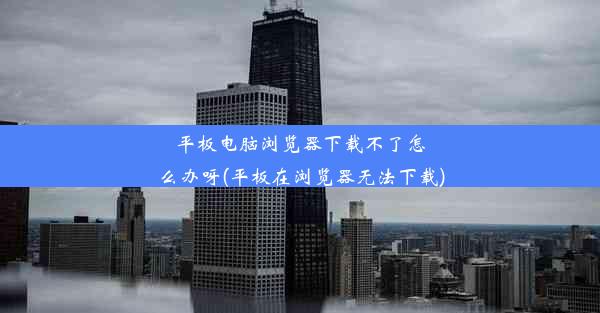 平板电脑浏览器下载不了怎么办呀(平板在浏览器无法下载)