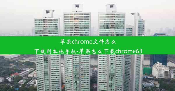 苹果chrome文件怎么下载到本地手机-苹果怎么下载chrome63