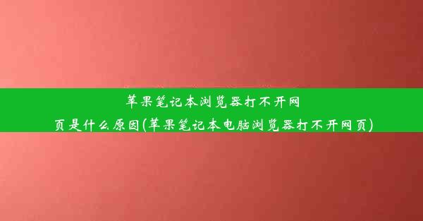 苹果笔记本浏览器打不开网页是什么原因(苹果笔记本电脑浏览器打不开网页)