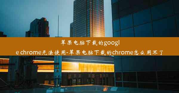 苹果电脑下载的google chrome无法使用-苹果电脑下载的chrome怎么用不了