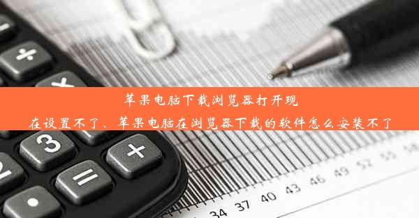 苹果电脑下载浏览器打开现在设置不了、苹果电脑在浏览器下载的软件怎么安装不了