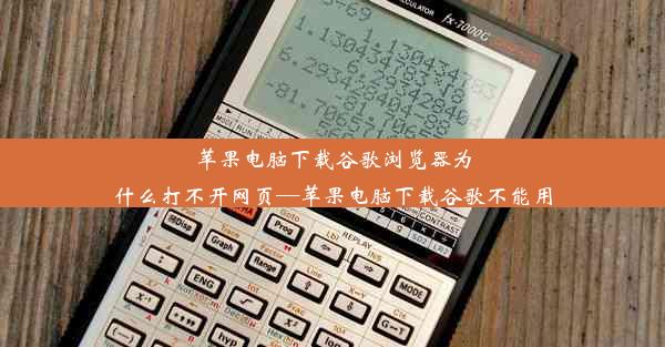 苹果电脑下载谷歌浏览器为什么打不开网页—苹果电脑下载谷歌不能用