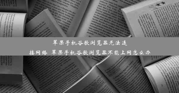 苹果手机谷歌浏览器无法连接网络_苹果手机谷歌浏览器不能上网怎么办