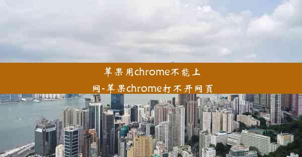 苹果用chrome不能上网-苹果chrome打不开网页