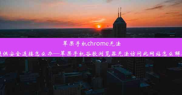 苹果手机chrome无法提供安全连接怎么办—苹果手机谷歌浏览器无法访问此网站怎么解决