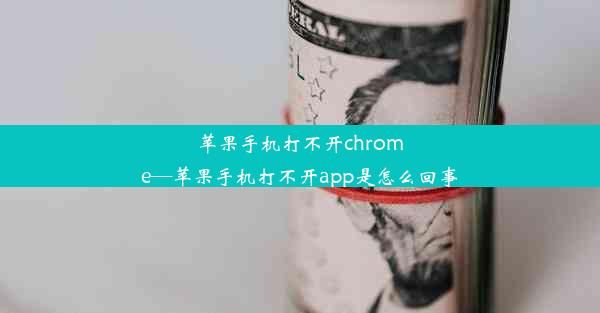 苹果手机打不开chrome—苹果手机打不开app是怎么回事