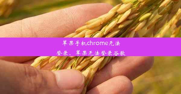 苹果手机chrome无法登录、苹果无法登录谷歌