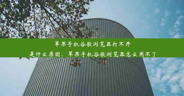 苹果手机谷歌浏览器打不开是什么原因、苹果手机谷歌浏览器怎么用不了