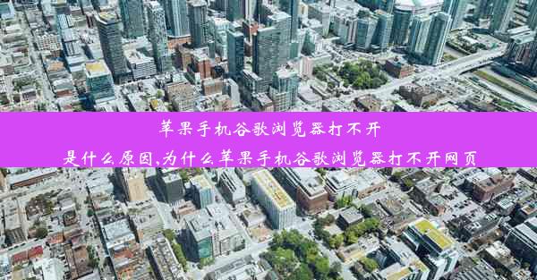 苹果手机谷歌浏览器打不开是什么原因,为什么苹果手机谷歌浏览器打不开网页