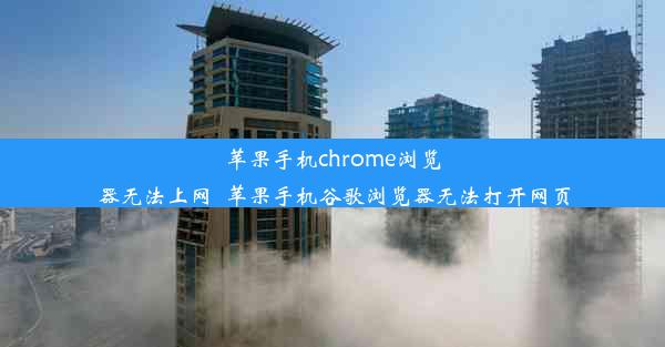 苹果手机chrome浏览器无法上网_苹果手机谷歌浏览器无法打开网页