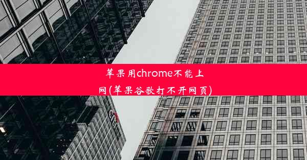 苹果用chrome不能上网(苹果谷歌打不开网页)