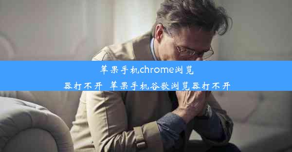 苹果手机chrome浏览器打不开_苹果手机谷歌浏览器打不开