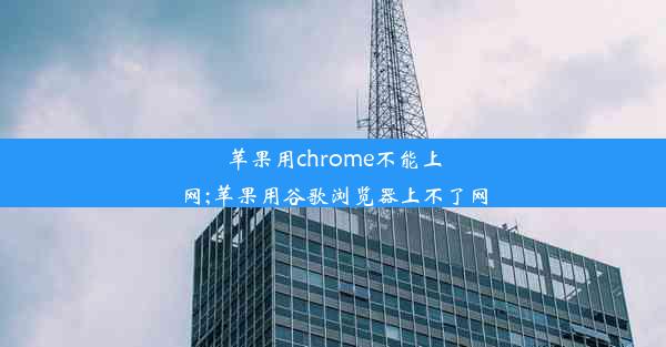 苹果用chrome不能上网;苹果用谷歌浏览器上不了网