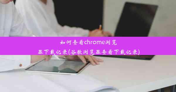 如何查看chrome浏览器下载记录(谷歌浏览器查看下载记录)