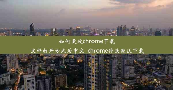 如何更改chrome下载文件打开方式为中文_chrome修改默认下载