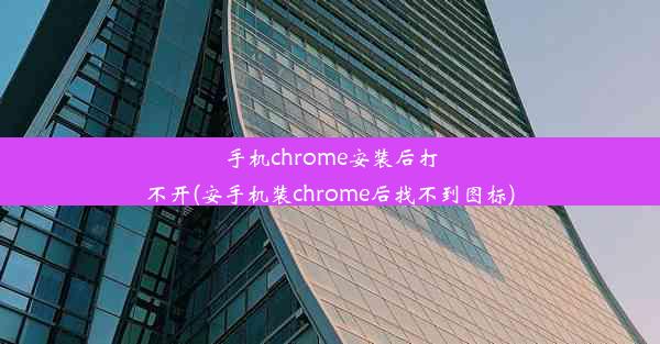 手机chrome安装后打不开(安手机装chrome后找不到图标)