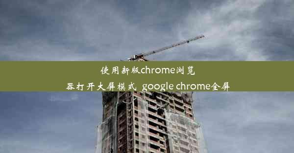 使用新版chrome浏览器打开大屏模式_google chrome全屏