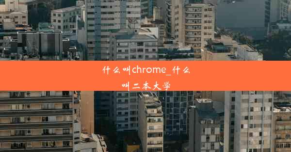 什么叫chrome_什么叫二本大学