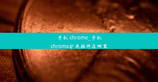 手机 chrome_手机chrome扩展插件在哪里