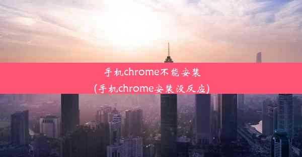 手机chrome不能安装(手机chrome安装没反应)