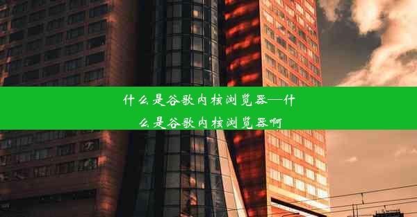 什么是谷歌内核浏览器—什么是谷歌内核浏览器啊