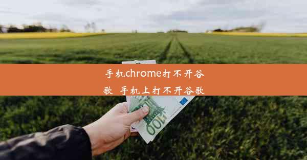 手机chrome打不开谷歌_手机上打不开谷歌