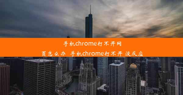 手机chrome打不开网页怎么办_手机chrome打不开 没反应