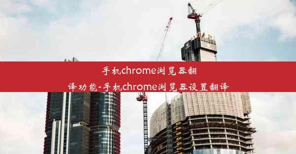 手机chrome浏览器翻译功能-手机chrome浏览器设置翻译