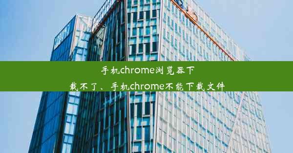 手机chrome浏览器下载不了、手机chrome不能下载文件