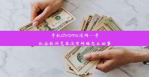 手机chrome没网—手机谷歌浏览器没有网络怎么回事