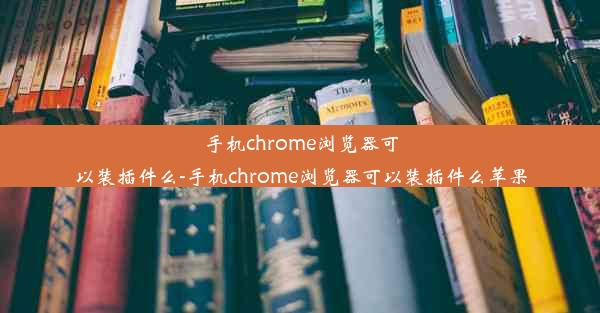 手机chrome浏览器可以装插件么-手机chrome浏览器可以装插件么苹果