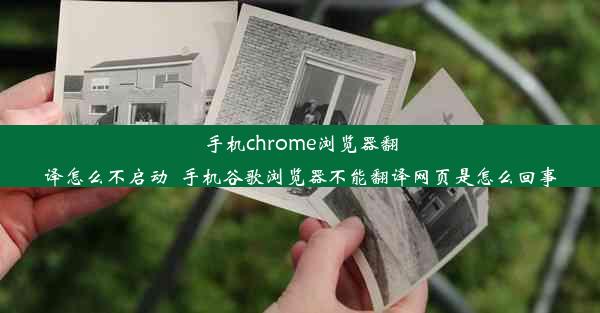 手机chrome浏览器翻译怎么不启动_手机谷歌浏览器不能翻译网页是怎么回事