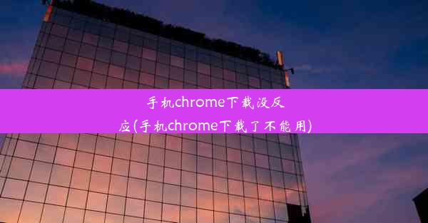 手机chrome下载没反应(手机chrome下载了不能用)