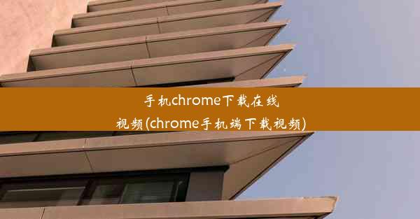 手机chrome下载在线视频(chrome手机端下载视频)