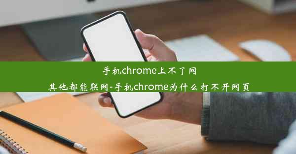 手机chrome上不了网其他都能联网-手机chrome为什么打不开网页