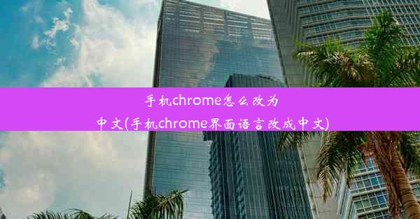 手机chrome怎么改为中文(手机chrome界面语言改成中文)