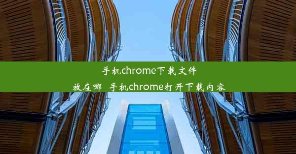 手机chrome下载文件放在哪_手机chrome打开下载内容