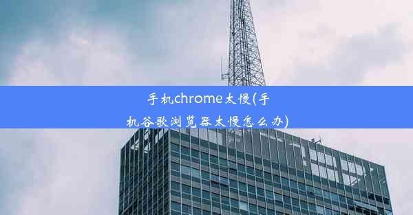 手机chrome太慢(手机谷歌浏览器太慢怎么办)