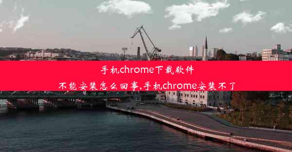 手机chrome下载软件不能安装怎么回事,手机chrome安装不了