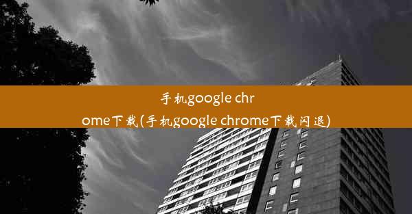 手机google chrome下载(手机google chrome下载闪退)