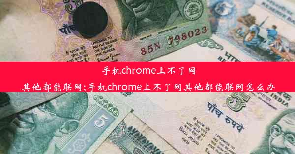 手机chrome上不了网其他都能联网;手机chrome上不了网其他都能联网怎么办