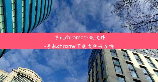 手机chrome下载文件-手机chrome下载文件放在哪