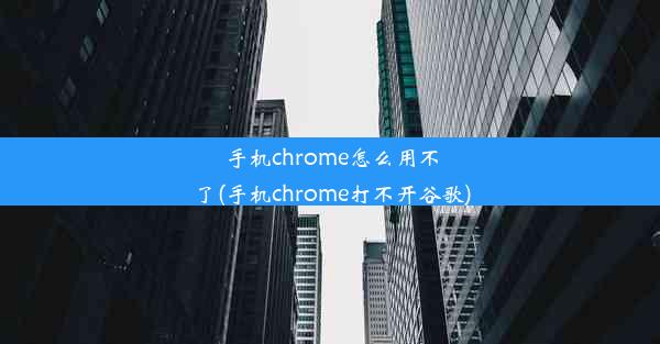 手机chrome怎么用不了(手机chrome打不开谷歌)